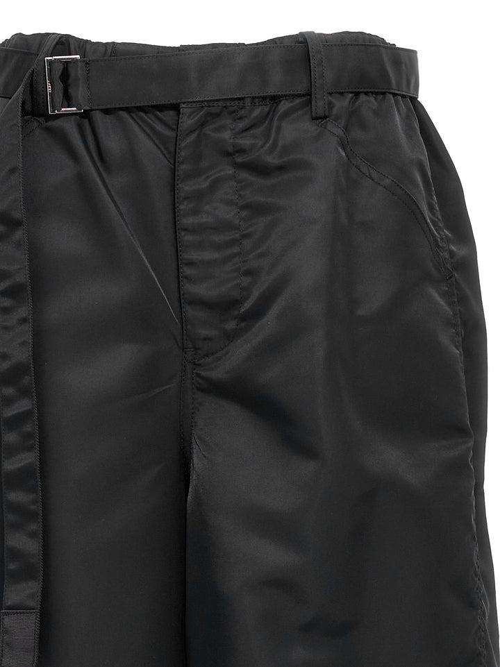 Sacai Nylon Twill Pants - Black | adc97b89f642b0816f94f8b233b57da6a9b6d72a