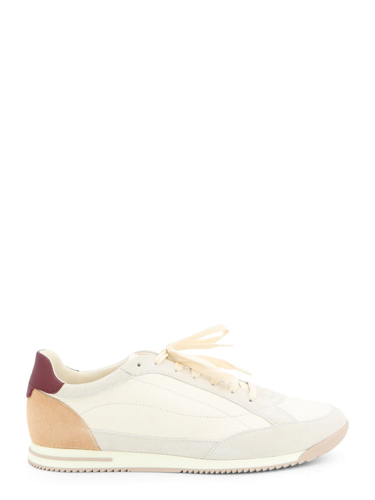 Leather Sneakers With Suede Inserts