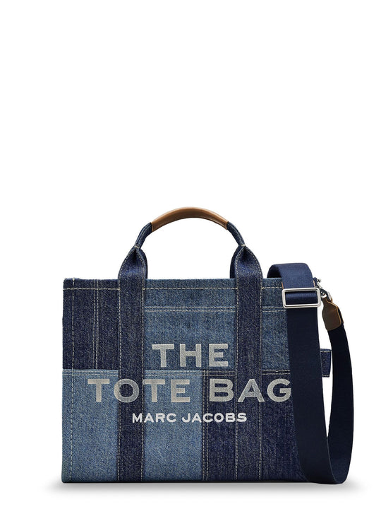 The Denim Medium Handbag With Front Logo Print