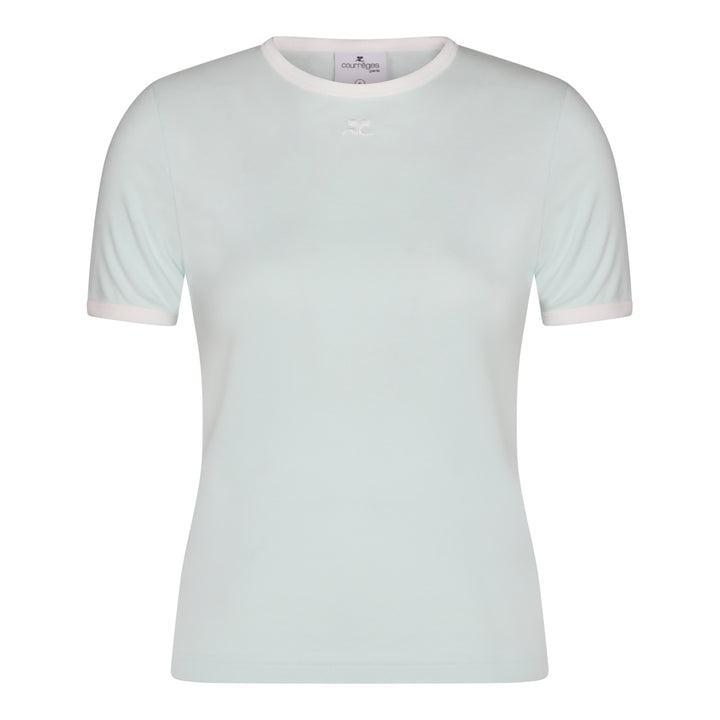 Courreges T-shirts and Polos - LIGHT MINT/HERITAGE WHITE | cd9a9063e18b31bc4619f160e23de4e7e94e1cab