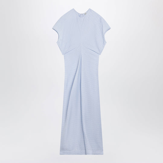 Sky Blue Fluid Satin Dress