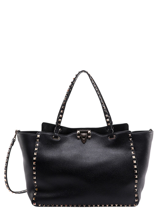 Leather Shoulder Bag With Iconic Studs