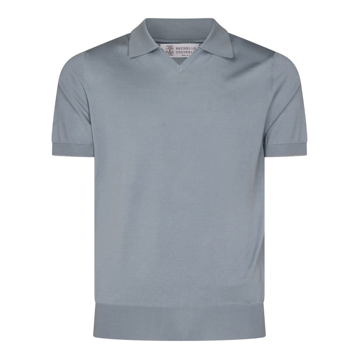 Brunello Cucinelli T-shirts and Polos - Blue and green | 047c236fd54d90b54141c845398c4ac10c6e1133