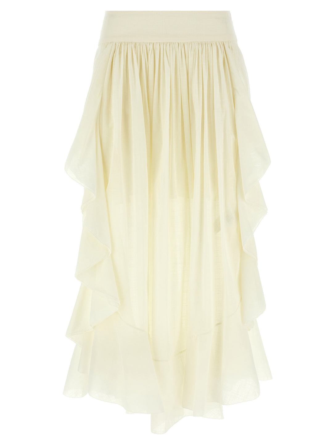 Zimmermann Acacia Ruffle Skirts - White | 8d78d58a65c0e55448937ef585897d48f0e8b95c