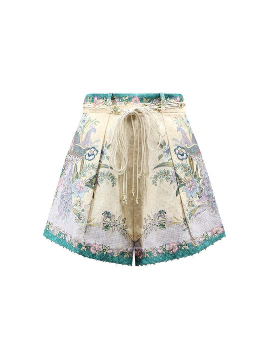 Indra Cotton And Silk Shorts