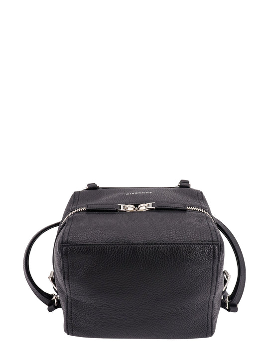 Leather Shoulder Bag With Logo Print