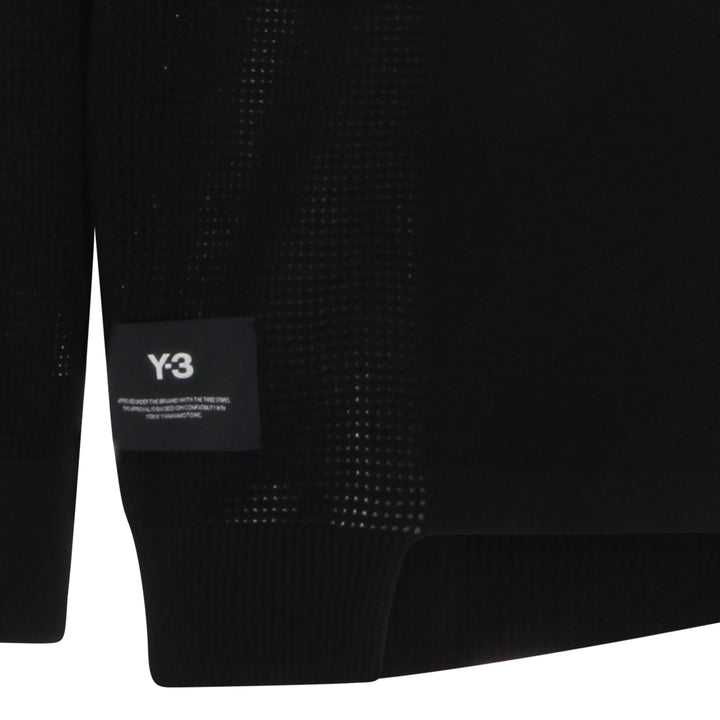Y-3 Sweaters - BLACK-CHALK WHITE | 50cab97fe58a65e946e1a969850dc425d88f259b
