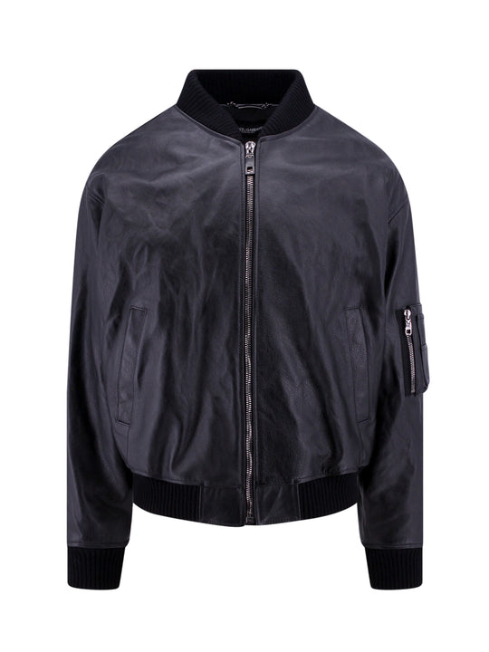 Padded Taurus Leather Jacket