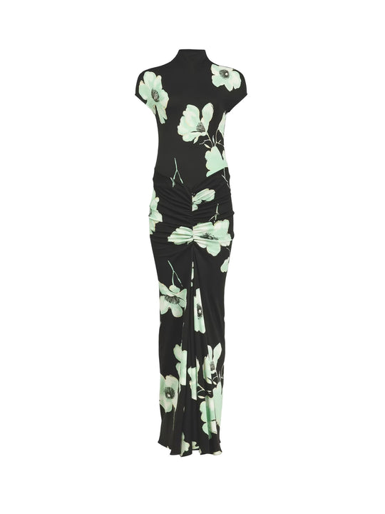 Viscose Dress With Sakura Print