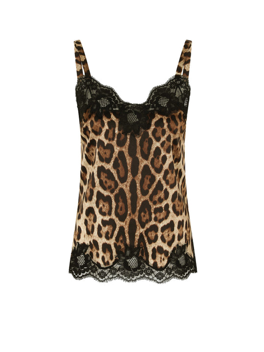 Silk Top With Animalier Print
