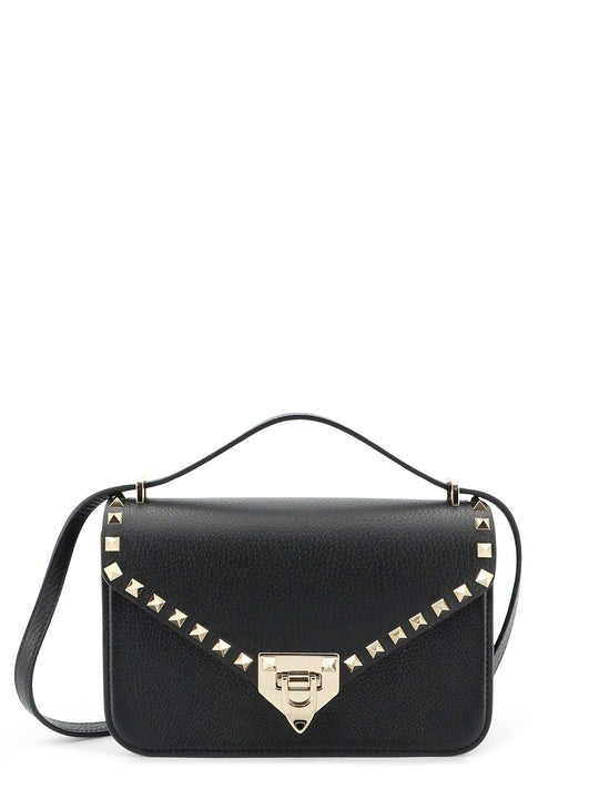 Rockstud Leather Crossbody Bag With Stud Detail
