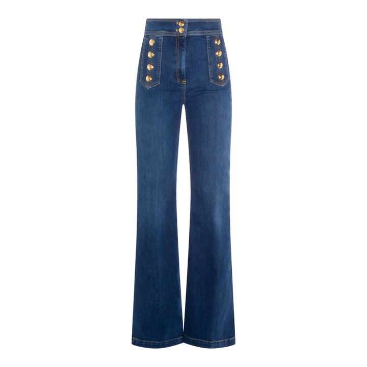 Elisabetta Franchi Jeans - Blue and green | 48f28604b4f7121d9e479a8ebf5353c507c812d8