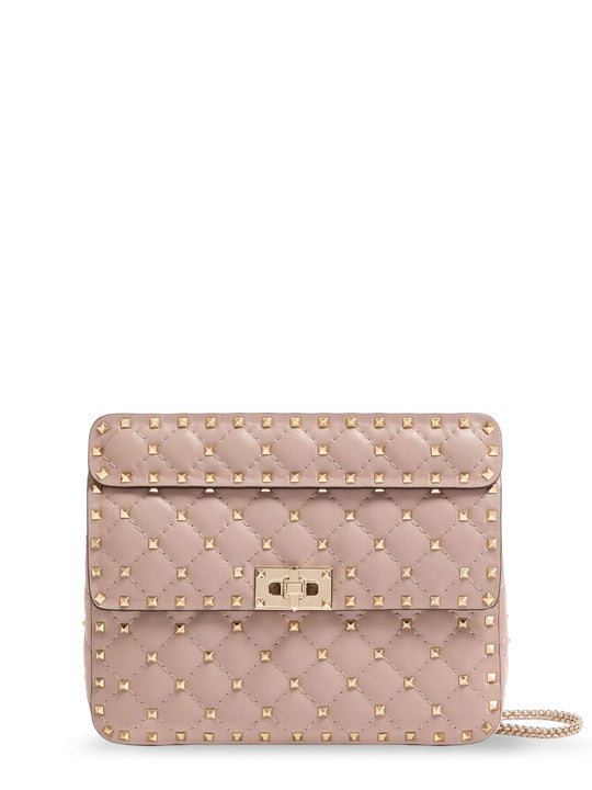 Rockstud Spike Leather Crossbody Bag With Iconic All-Over Studs