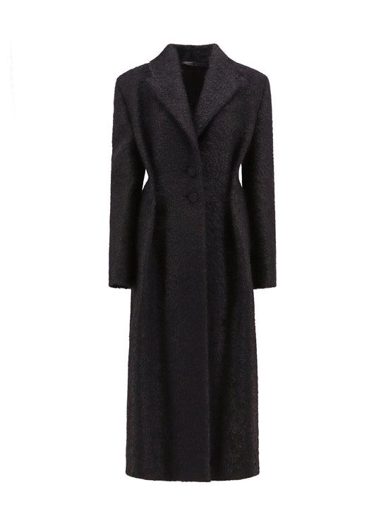 Constructed Wool And Mohair Long Coat