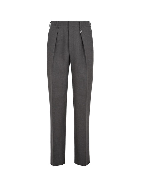 Wool Trouser With Ff Metal Detail
