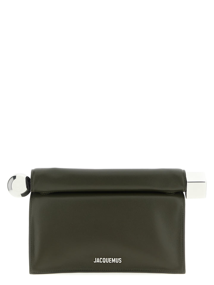 Jacquemus La Pochette Rond Carré Clutch - Green | a50c5b11d2941282118636e6d575ea538221389d