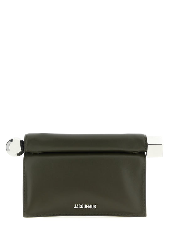 La Pochette Rond Carré Clutch Green