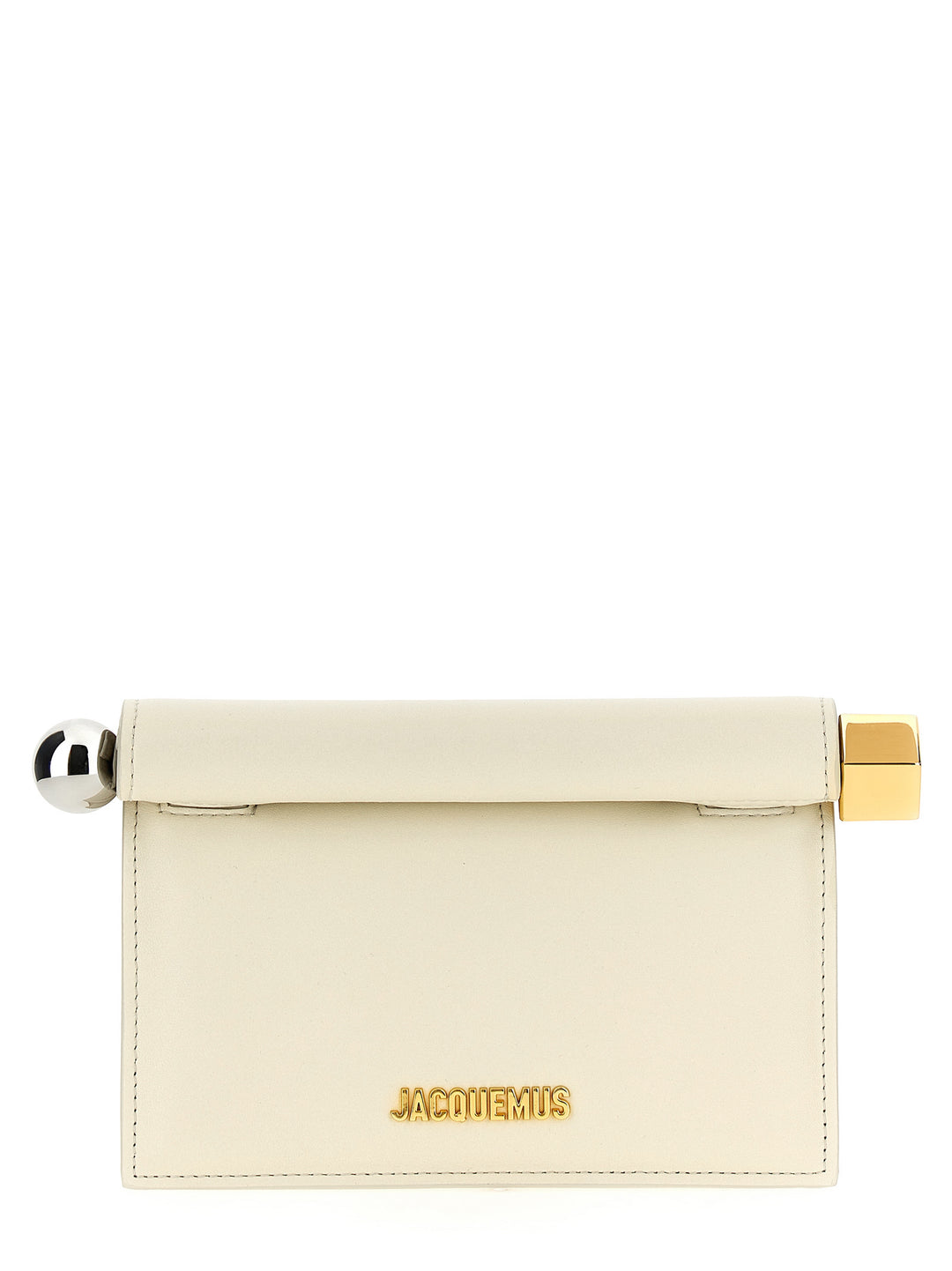 Jacquemus La Petite Pochette Rond Carré Clutch - White | b1e9162a428b33d9a98421e725c52b544d19c839