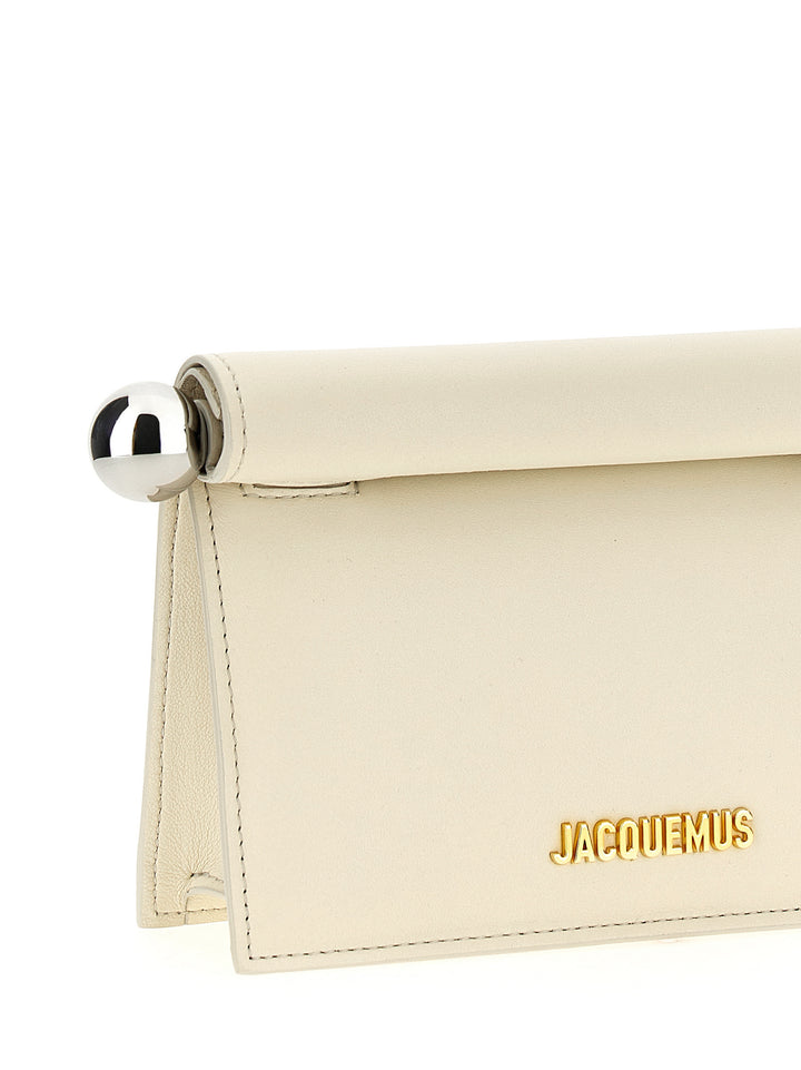 Jacquemus La Petite Pochette Rond Carré Clutch - White | 55c404f7beef28a88922ea00b4643f25d1b89854