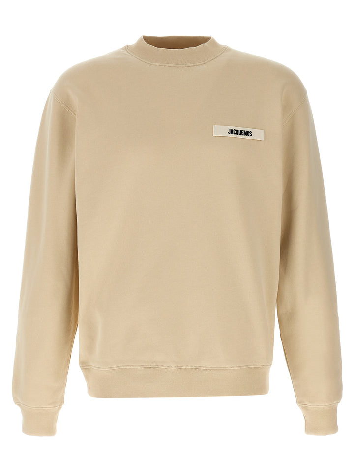 Jacquemus Le  Gros Grain Sweatshirt - Beige | cbf33af541f6ad67bd0825df39ca810ad76f4de7