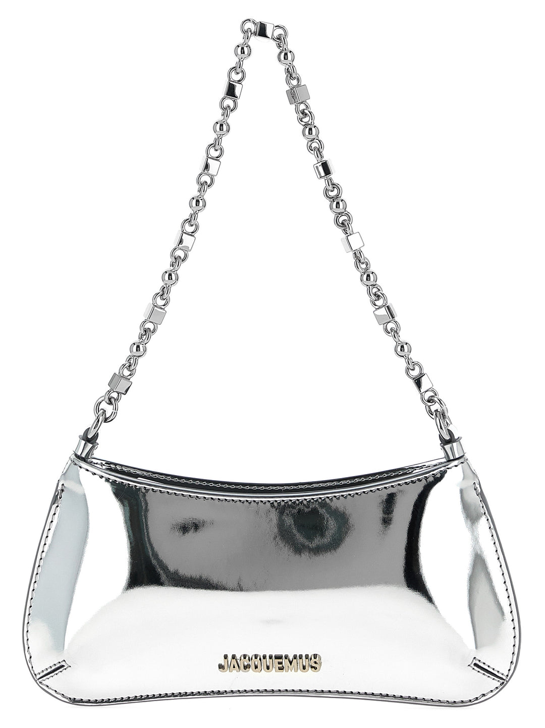Jacquemus Le Petit Bisou Chaine Shoulder Bags - Silver | fc98a07f0190920d26627c741fa4890111924b24