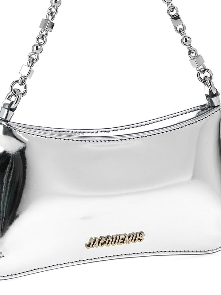 Jacquemus Le Petit Bisou Chaine Shoulder Bags - Silver | 2665d3b29346881d2cc8345cc222caee763cc85d