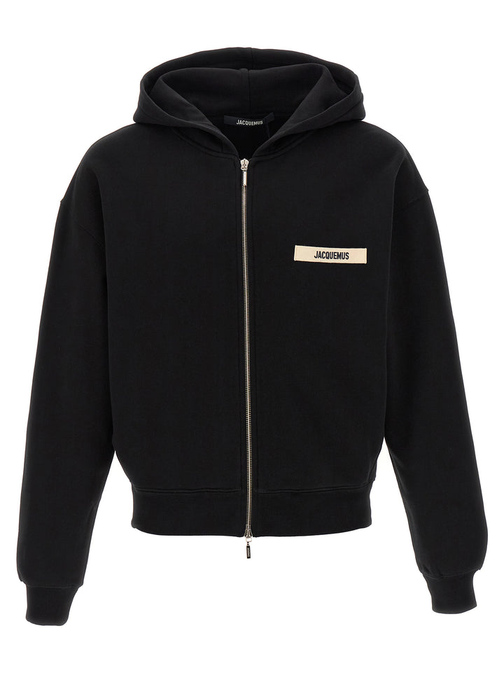 Jacquemus Le Hoodie Grip Gros Grain Sweatshirt - Black | e9ef73c19f4e61256cab137c9267566b26a4cc3c
