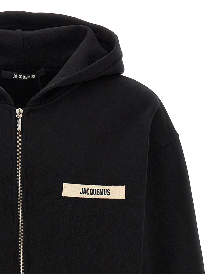 Jacquemus Le Hoodie Grip Gros Grain Sweatshirt - Black | 8db2669de49393d4dc5eaa9580efccbebe78758c