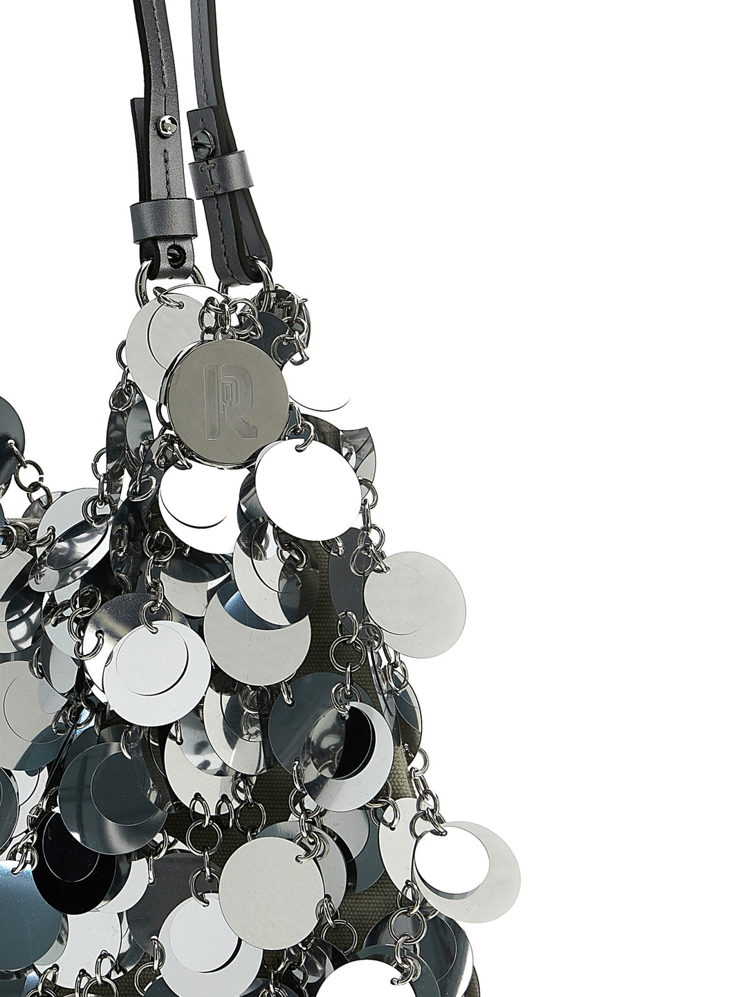 Paco Rabanne Silver Sparkle Discs Large Shoulder Bags - Silver | a19d8e9bec0b27ffaf4ebf45ae94ae03241f26e5