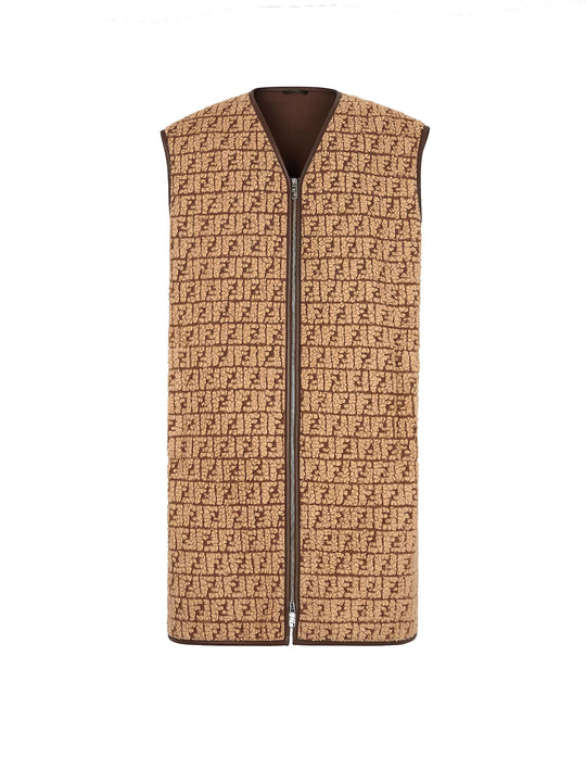 Teddy Fabric Vest With Ff Motif