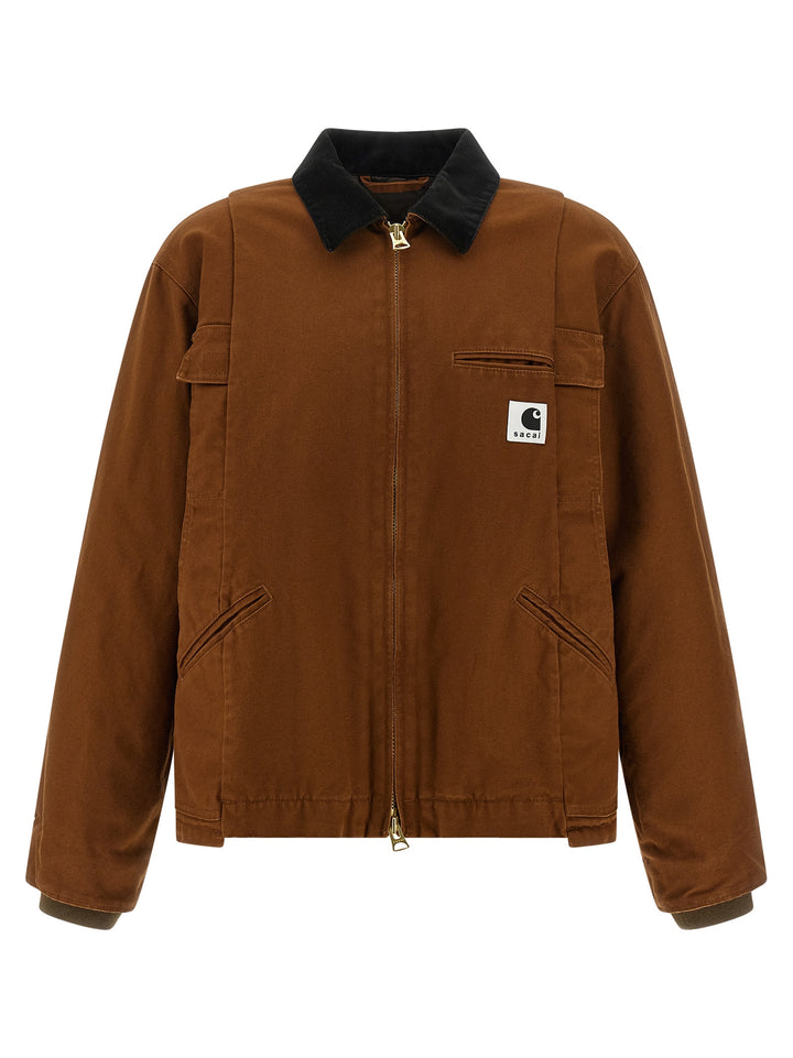 Sacai Sacai X Carhartt Wip Capsule Jacket Puffer Jackets - Brown | 84bd5840a9857bb10fb112b8c1858bc024e5f4e0