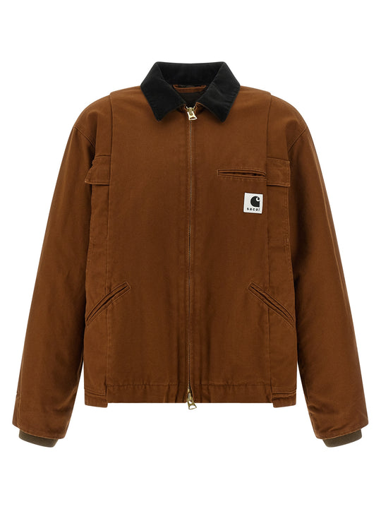 Sacai X Carhartt Wip Capsule Jacket Puffer Jackets Brown