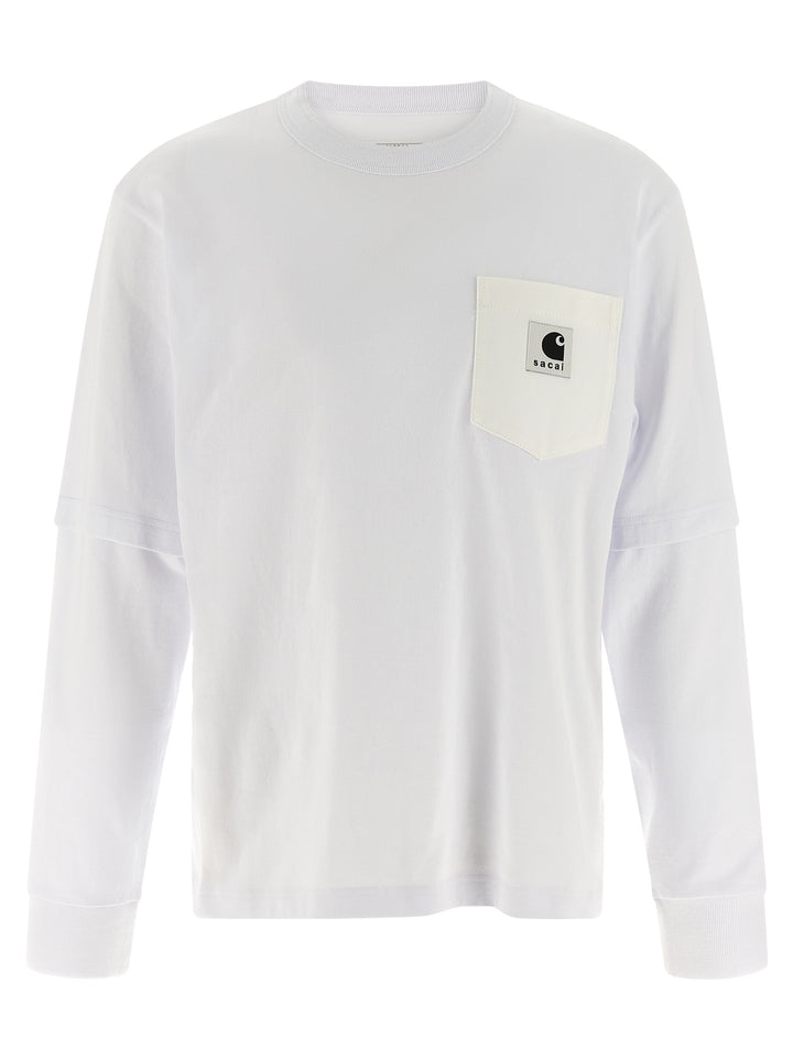 Sacai Capsule Sacai X Carhartt Wip T-shirt - White | 053846f517253c374ad12dcd8b4b49fed0f373ad