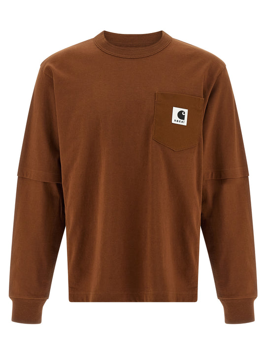 Capsule Sacai X Carhartt Wip T-Shirt Brown