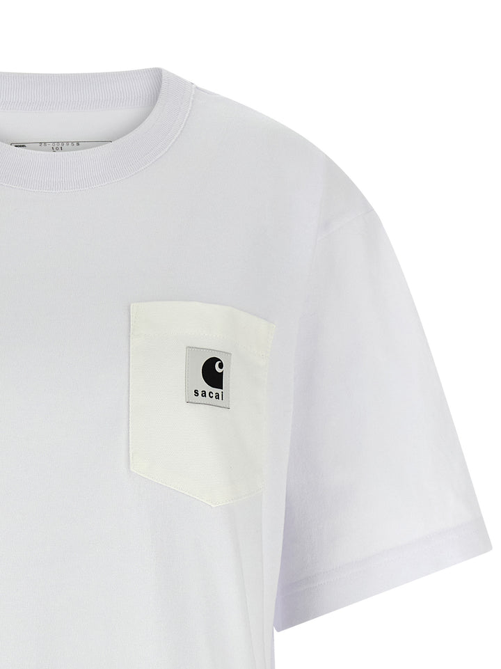 Sacai Capsule Sacai X Carhartt Wip T-shirt - White | 499e406d167dd46a5422b66b118113d79a6fcf9b