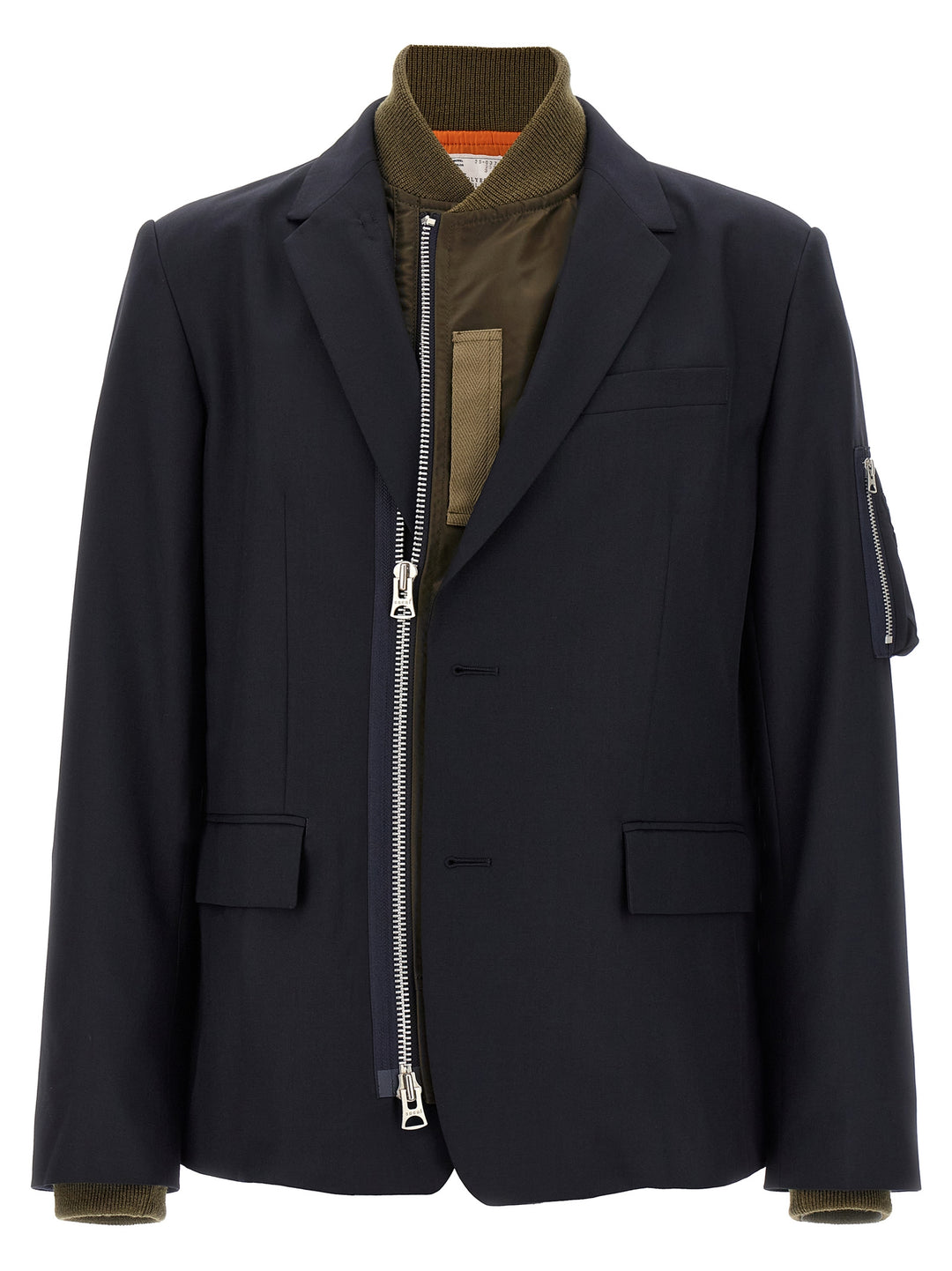 Sacai Bomber Insert Blazer - Blue | 1af6983a25e0fed0e3ad9cb844b1453dea324d6a