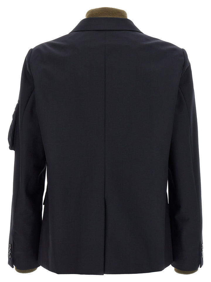 Sacai Bomber Insert Blazer - Blue | 3a501e3afdea474d180cff083ecd92d72638d39f
