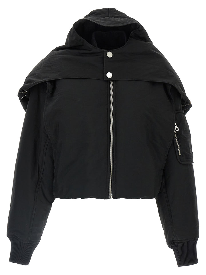 Jean Paul Gaultier The Hooded Bomber Puffer Jackets - Black | 5c221f27162beec95df509c05224c578ae7aadc7