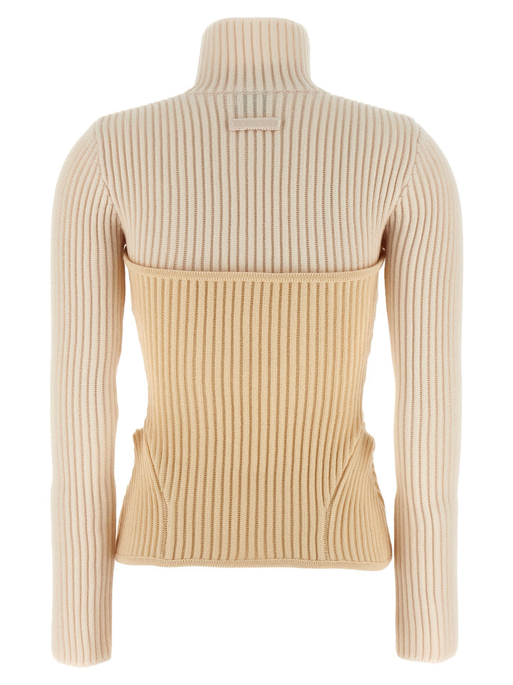 Jean Paul Gaultier Corset Sweater Sweaters and Cardigans - Beige | c656d3685f3fb1f08a30d7f30e0558b7f7b39055