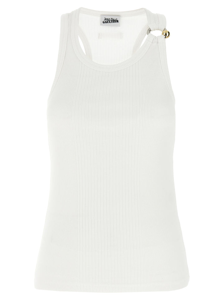 Jean Paul Gaultier Black Piercing Tops - White | e5f3bd15070e9c5c686c433a640748f4bda56c63