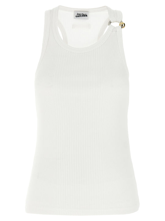 Black Piercing Tops White