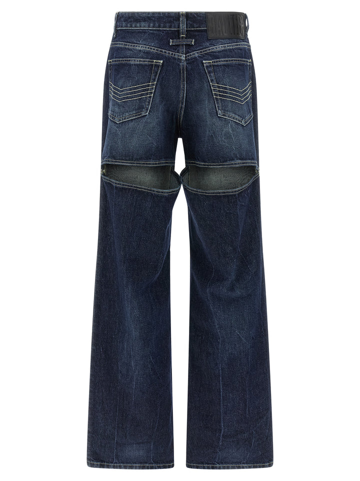 Jean Paul Gaultier The Blue Cut-Out Jeans - Blue | b35abc5efc66357c411c3ff682cf94e7ec25a0bd