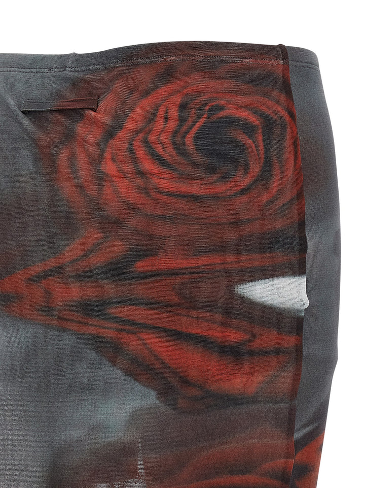 Jean Paul Gaultier The Red Blurry Roses Bermuda and Short - Multicolor | 58e7403ebdea1351b2f46819b66f46ef0bd19022
