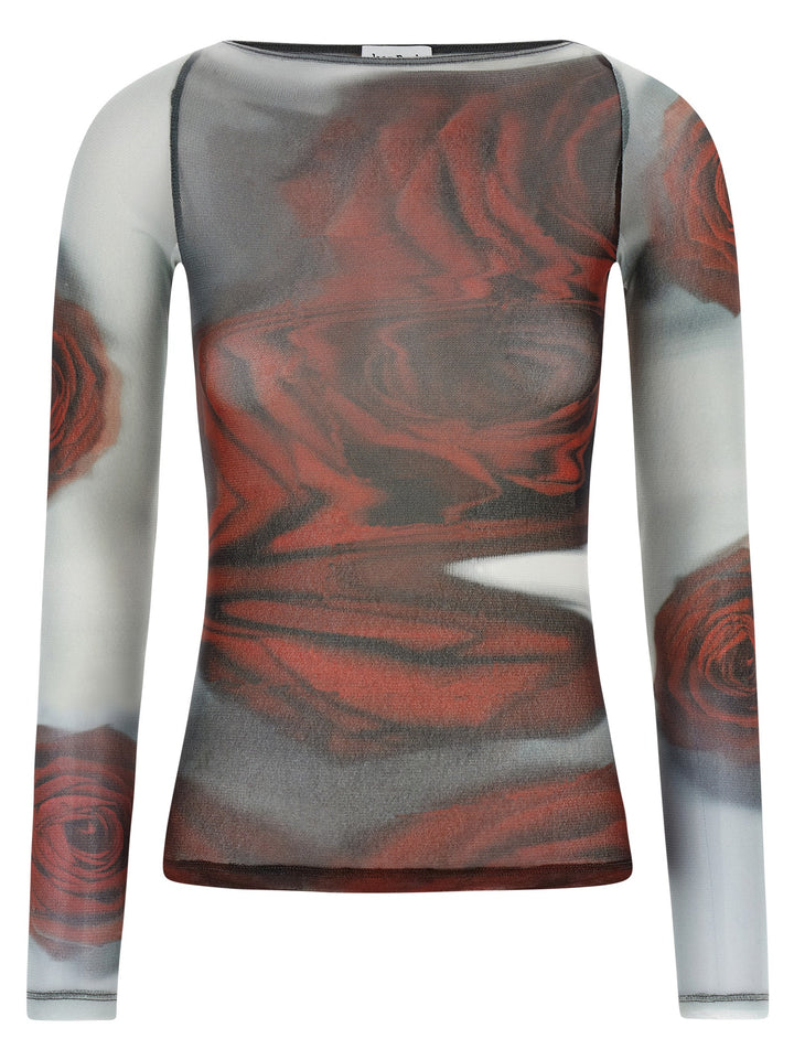 Jean Paul Gaultier The Red Blurry Roses Tops - Multicolor | b3c0ec1d4688ff0ec83df752a2cb0a6bdc5ebfbb