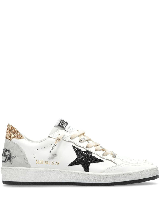 Ball Star Nappa Leather Sneakers With Glittered Star And Heel Tab