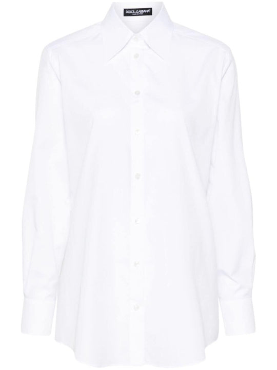 Oversized Pointed Collar Shirt