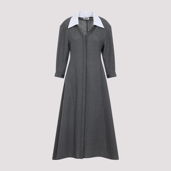 Jil Sander Midi dresses - Grey | 306485b29cde6b849b1d29884b2494eed8ed7a1a