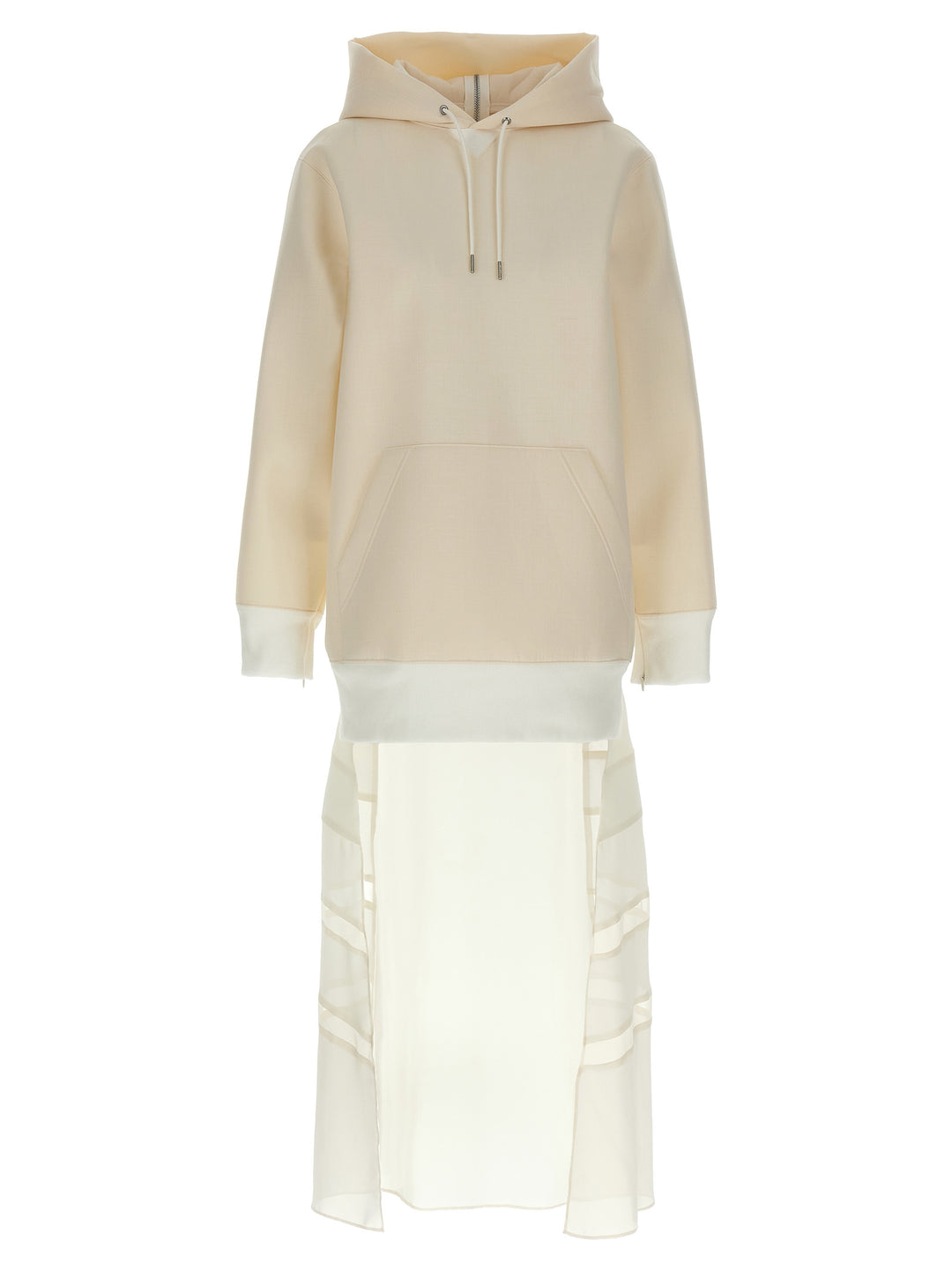 Sacai Suiting Bonding Mix Dresses - White | abbd238e110da835bbc214301483cf85c73b8d6c