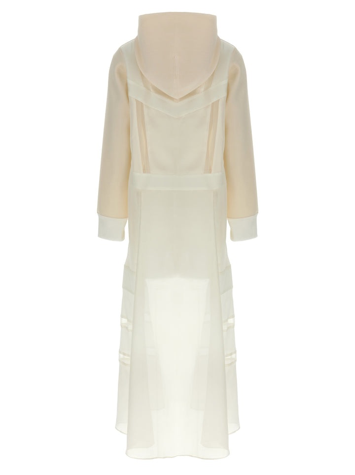 Sacai Suiting Bonding Mix Dresses - White | dc754776878e3befddd371f2792ed37429524030
