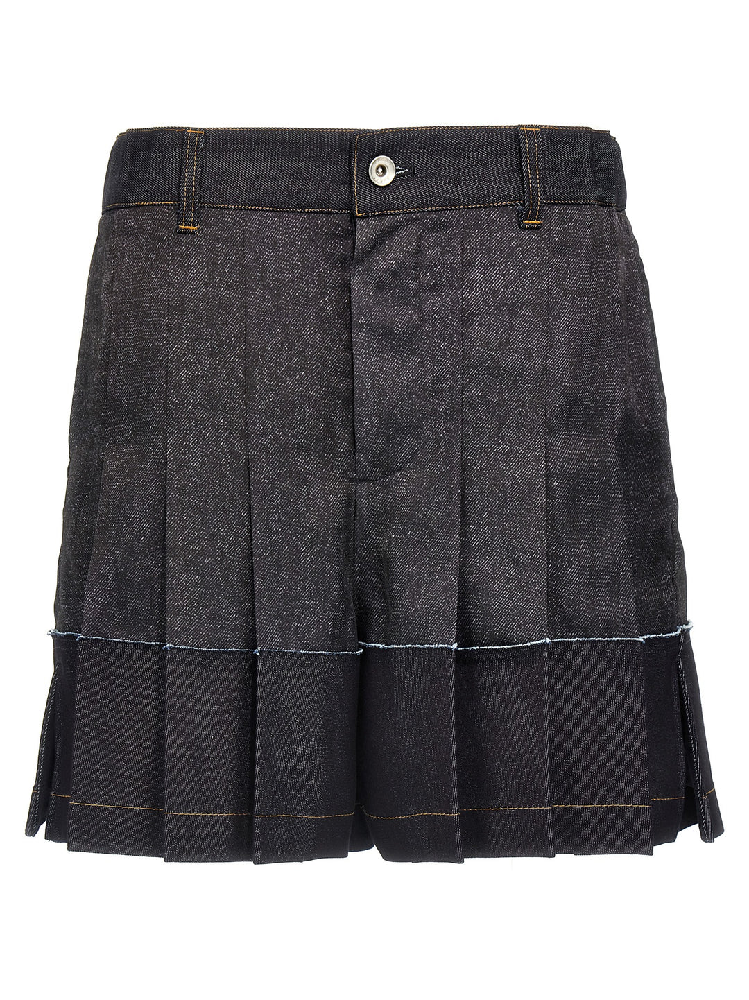 Sacai Flounced Shorts Bermuda and Short - Blue | 15e8e8dc06444f24180e2e681770ed13543c9135